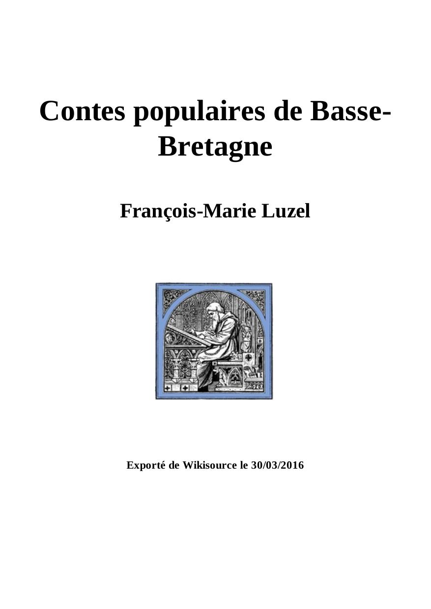 Contes populaires de Basse-Bretagne