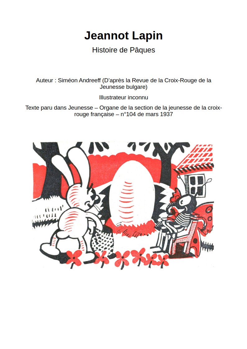 Jeannot Lapin - Histoire de Pâques