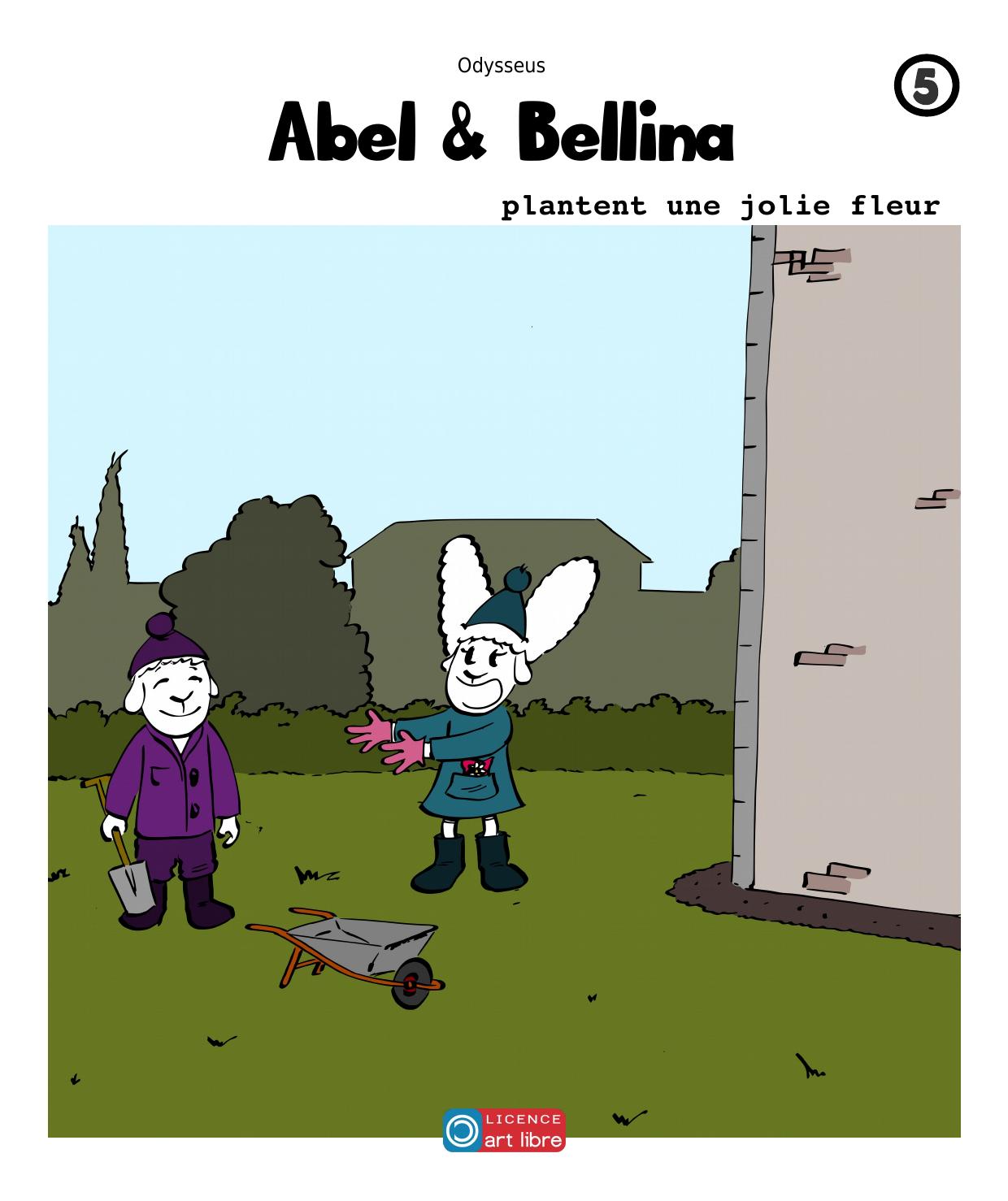 Abel et Bellina plantent une jolie fleur